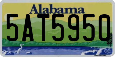 AL license plate 5AT5950