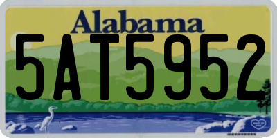 AL license plate 5AT5952