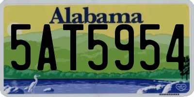 AL license plate 5AT5954