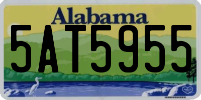 AL license plate 5AT5955