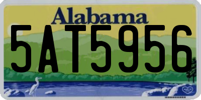 AL license plate 5AT5956