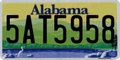 AL license plate 5AT5958