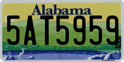 AL license plate 5AT5959