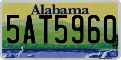 AL license plate 5AT5960