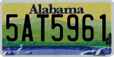 AL license plate 5AT5961