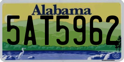 AL license plate 5AT5962