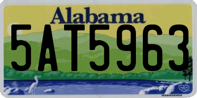 AL license plate 5AT5963