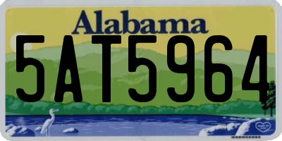 AL license plate 5AT5964