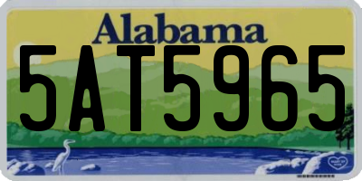 AL license plate 5AT5965