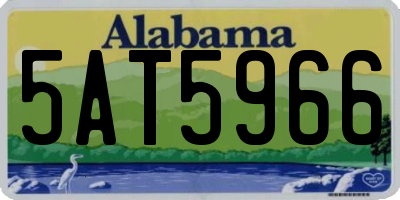 AL license plate 5AT5966