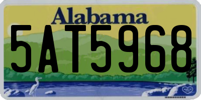 AL license plate 5AT5968