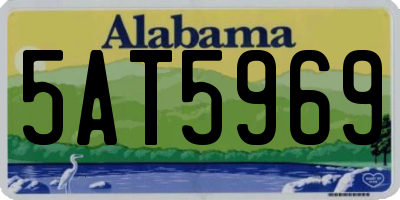 AL license plate 5AT5969