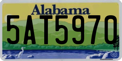 AL license plate 5AT5970