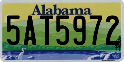 AL license plate 5AT5972