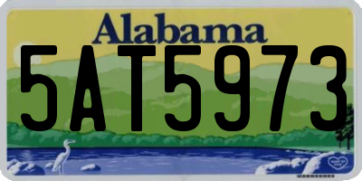 AL license plate 5AT5973