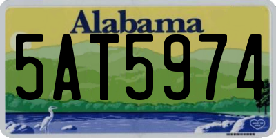AL license plate 5AT5974