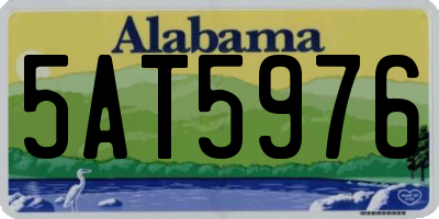 AL license plate 5AT5976