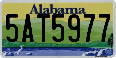AL license plate 5AT5977