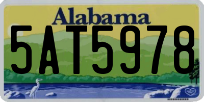 AL license plate 5AT5978