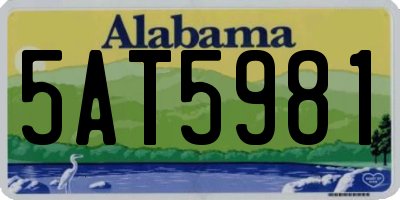 AL license plate 5AT5981