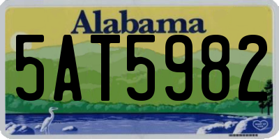 AL license plate 5AT5982