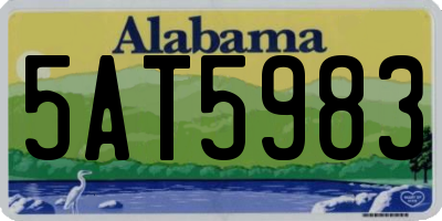 AL license plate 5AT5983