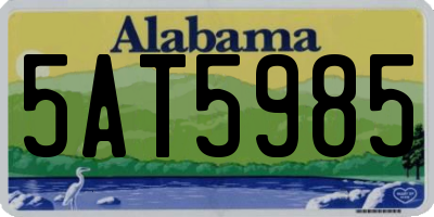 AL license plate 5AT5985