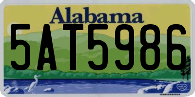 AL license plate 5AT5986