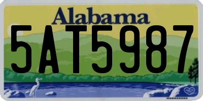 AL license plate 5AT5987