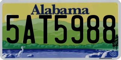AL license plate 5AT5988