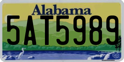 AL license plate 5AT5989