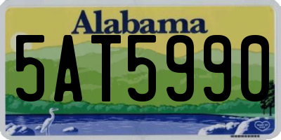 AL license plate 5AT5990