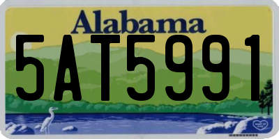 AL license plate 5AT5991