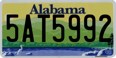 AL license plate 5AT5992