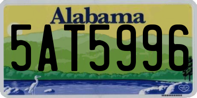AL license plate 5AT5996