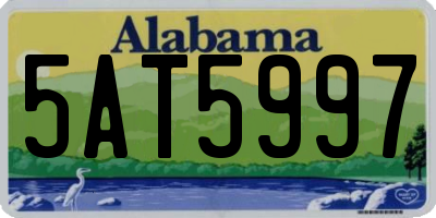 AL license plate 5AT5997