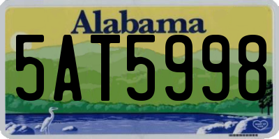 AL license plate 5AT5998