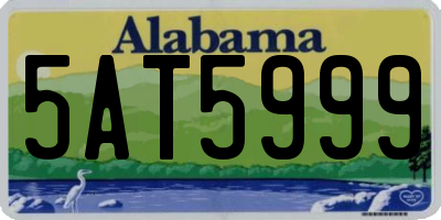 AL license plate 5AT5999