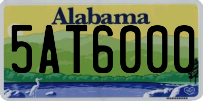 AL license plate 5AT6000