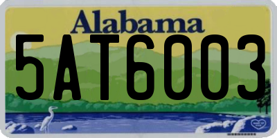 AL license plate 5AT6003