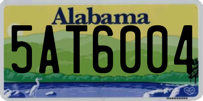 AL license plate 5AT6004