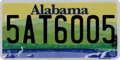 AL license plate 5AT6005