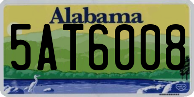 AL license plate 5AT6008