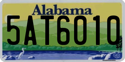 AL license plate 5AT6010
