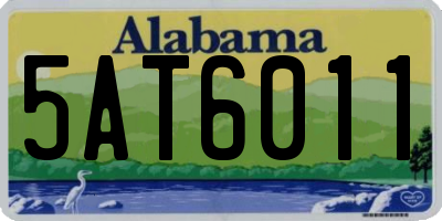 AL license plate 5AT6011