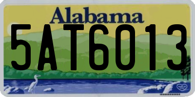 AL license plate 5AT6013