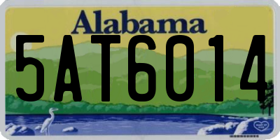 AL license plate 5AT6014