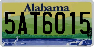 AL license plate 5AT6015