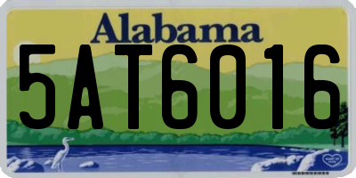 AL license plate 5AT6016