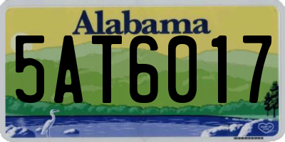 AL license plate 5AT6017